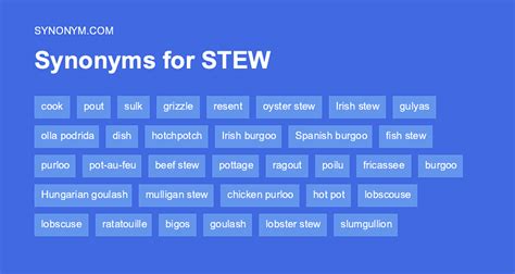 stewed synonym